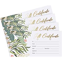 Juego de 25 tarjetas de regalo con diseño de flores y follaje